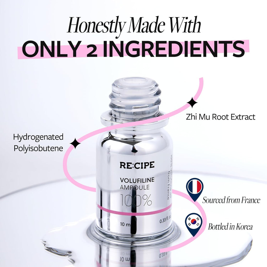 RECIPE Volufiline 100% Ampoule - Pure Volufiline Serum from Sourced from Sederma, France